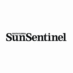 A black and white image of the sun sentinel.