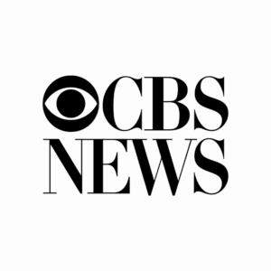 A black and white logo of cbs news.