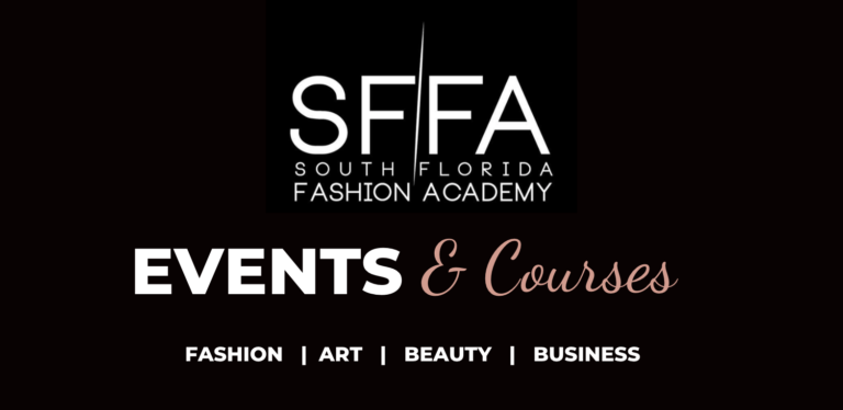 A black and white photo of the south florida fashion academy.